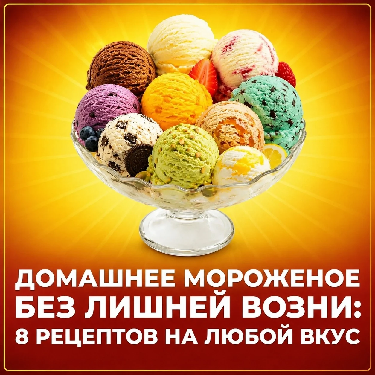 🍦Готовим домашнее мороженое: 8 рецептов на любой вкус

Подготовили для вас подборку рецептов, чтобы