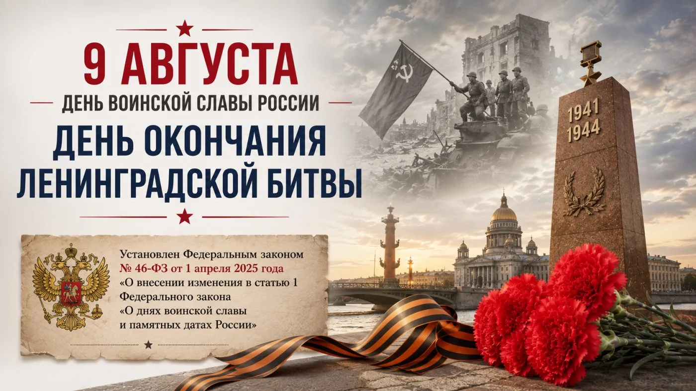 9 августа — День воинской славы: как Санкт-Петербург чтит память об окончании Ленинград...