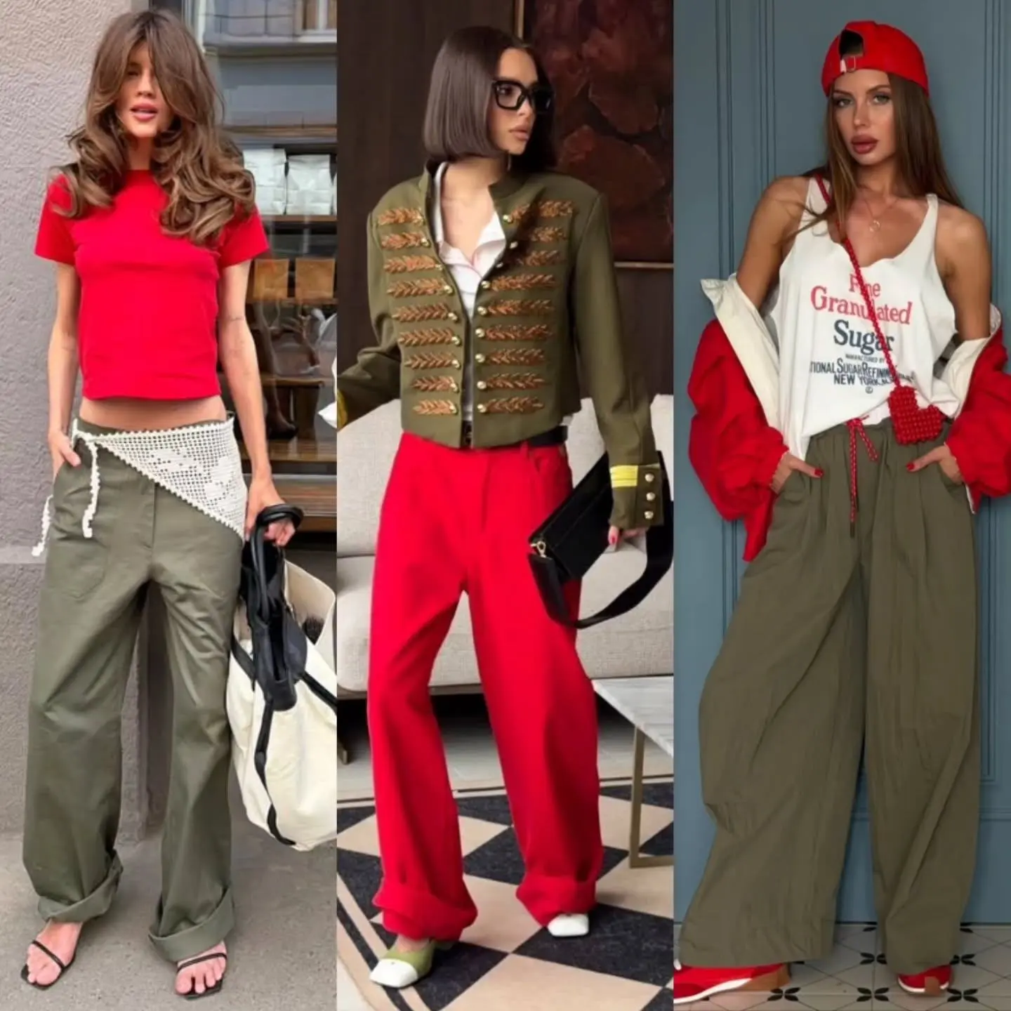 Зеленый, оливковый и красный 🫒🍒
1, 2 или 3 ??