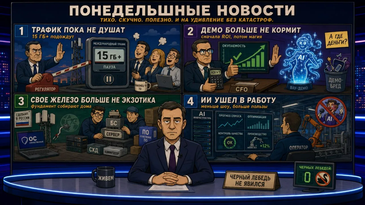 Понедельшные новости