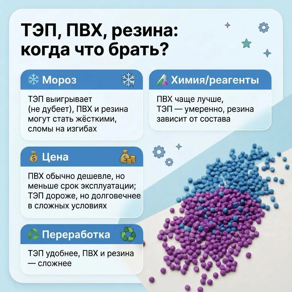 💢ТЭП vs ПВХ vs резина💢
