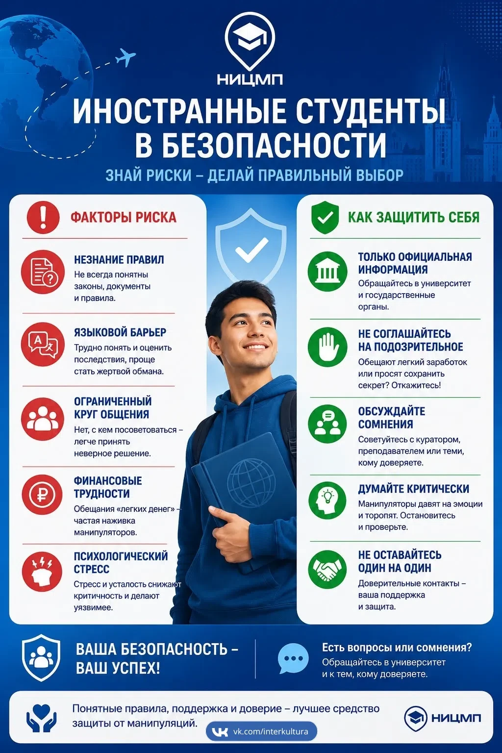 🔊 Иностранные студенты в безопасности: как не стать жертвой манипуляций

Переезд в другую страну – 