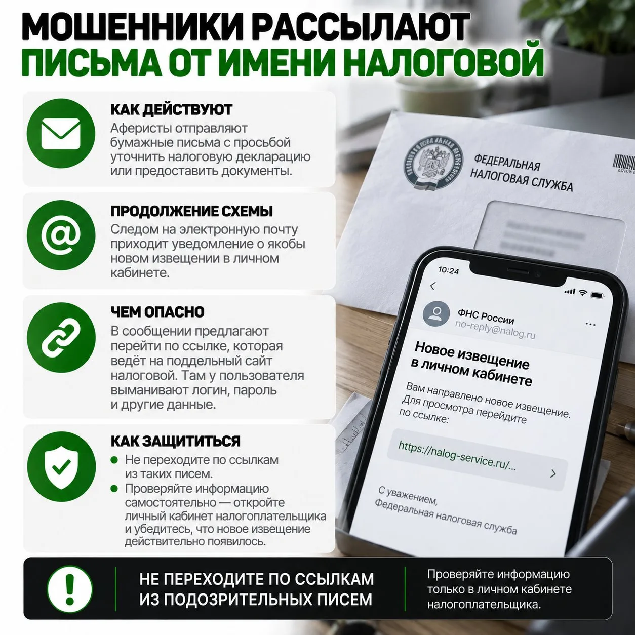 Мошенники рассылают письма от имени налоговой
