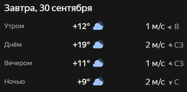 Прогноз погоды☀️