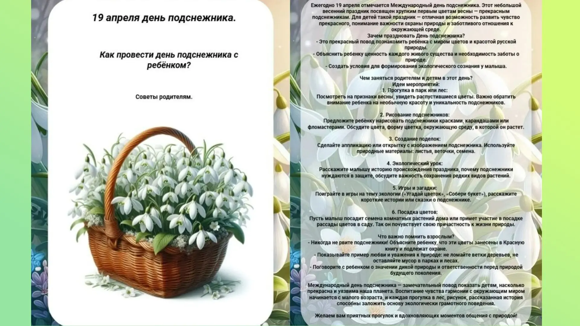19 апреля отмечался день подснежника!