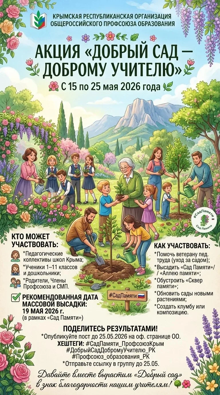 🌺Акция «Добрый сад — доброму учителю» 🌿