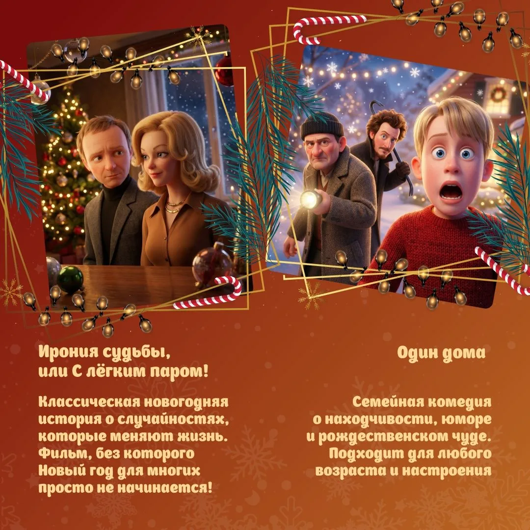 🎄В декабре особенно хочется уюта, тепла и ощущения праздника. Новогодние фильмы помога...