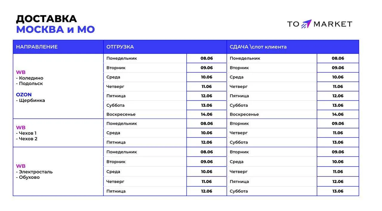 Расписание на неделю с 8 по 14 июня 

❗️Скидка на первую доставку - 20% по промокоду FFFEST
❗️Дискон