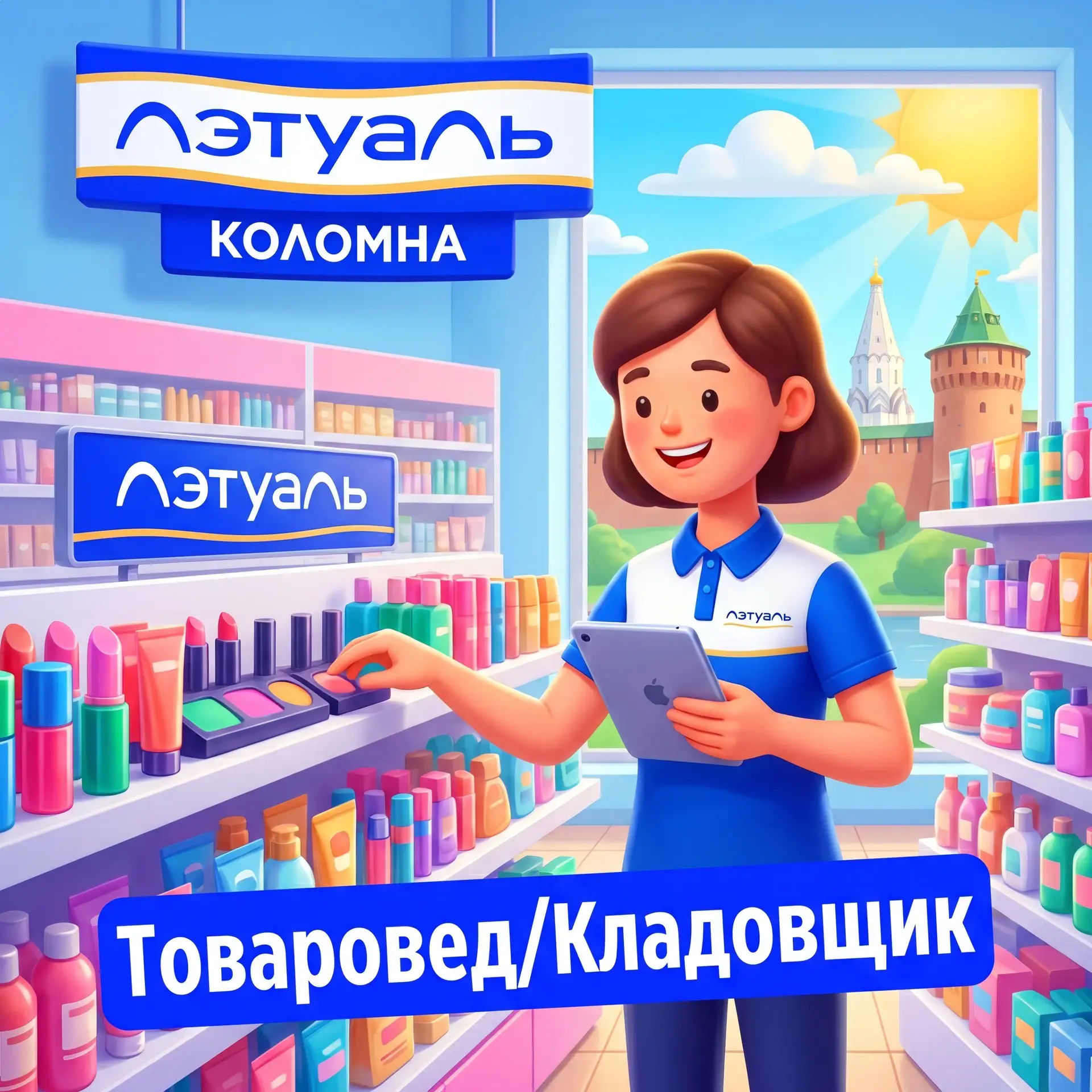 Коломна. Товаровед/Кладовщик (ТЦ "РИО")