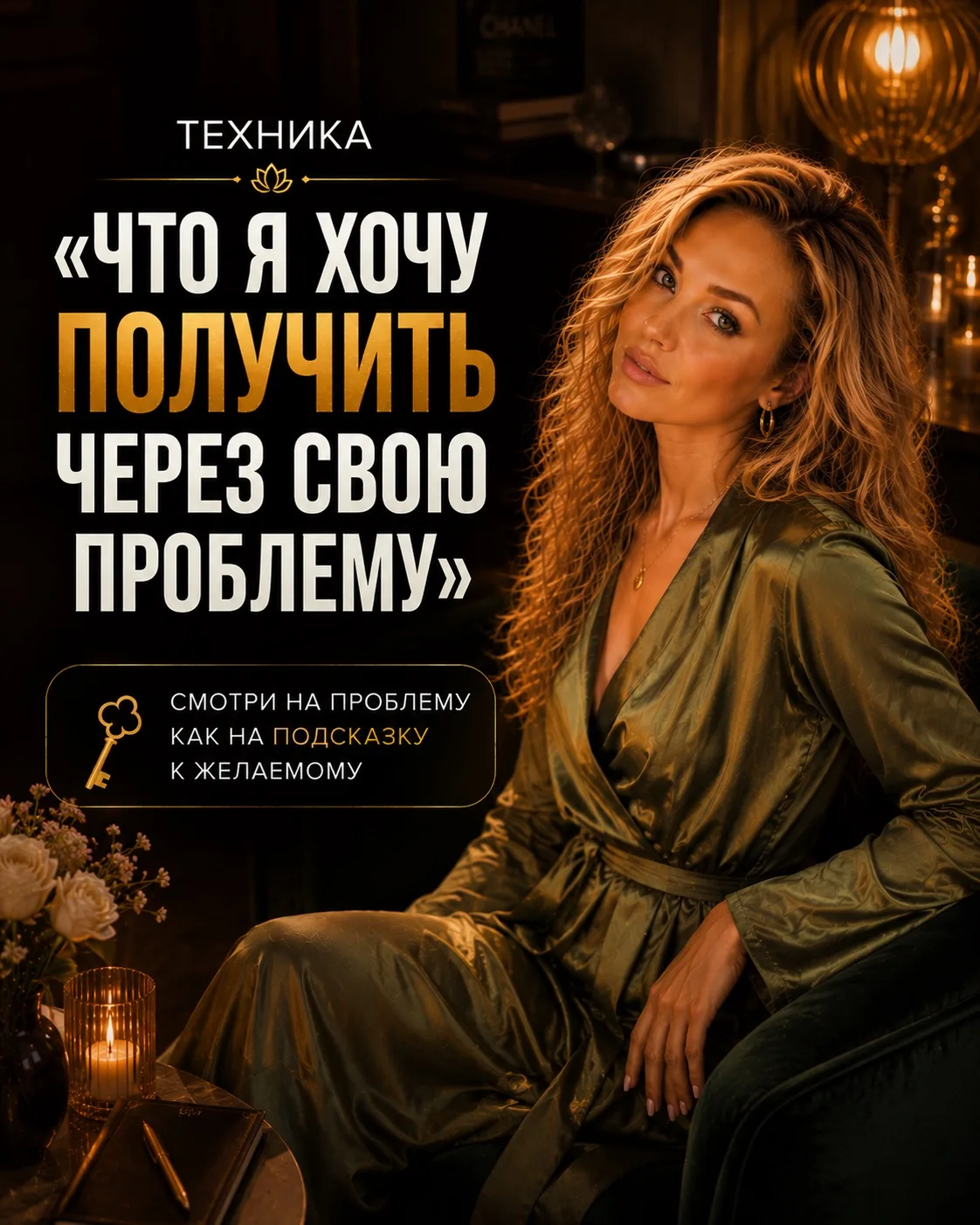 Техника "А что я хочу получить через это?" 
Напишите свою проблему.

📍Например:
"Я хочу отношения."