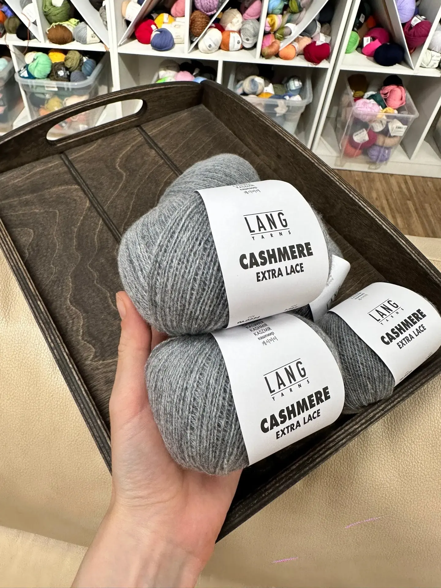 Жилет связан из пряжи LANG YARNS CASHMERE EXTRA LACE!