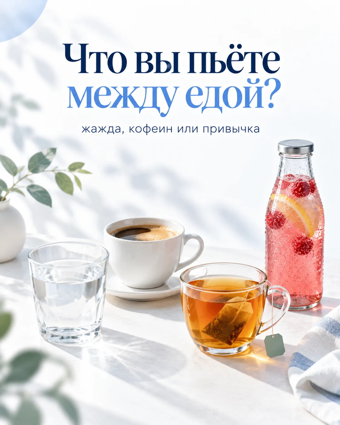 Что вы пьете между едой: сахар, кофеин или просто привычка
