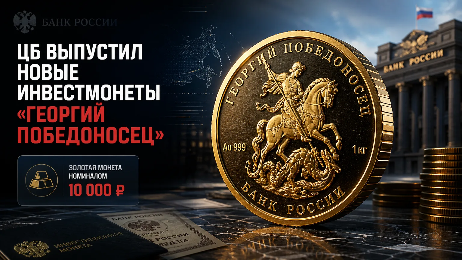 🪙 ЦБ выпустил новые инвестмонеты «Георгий Победоносец»