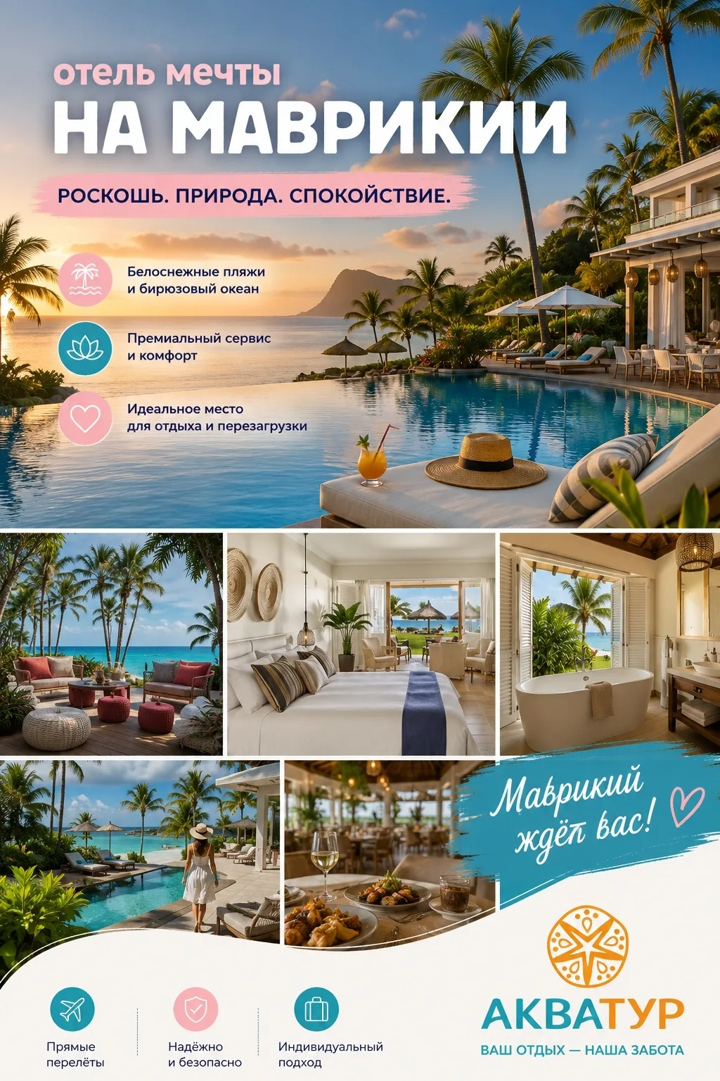 🌴 Маврикий — остров, в который невозможно не влюбиться! 💙