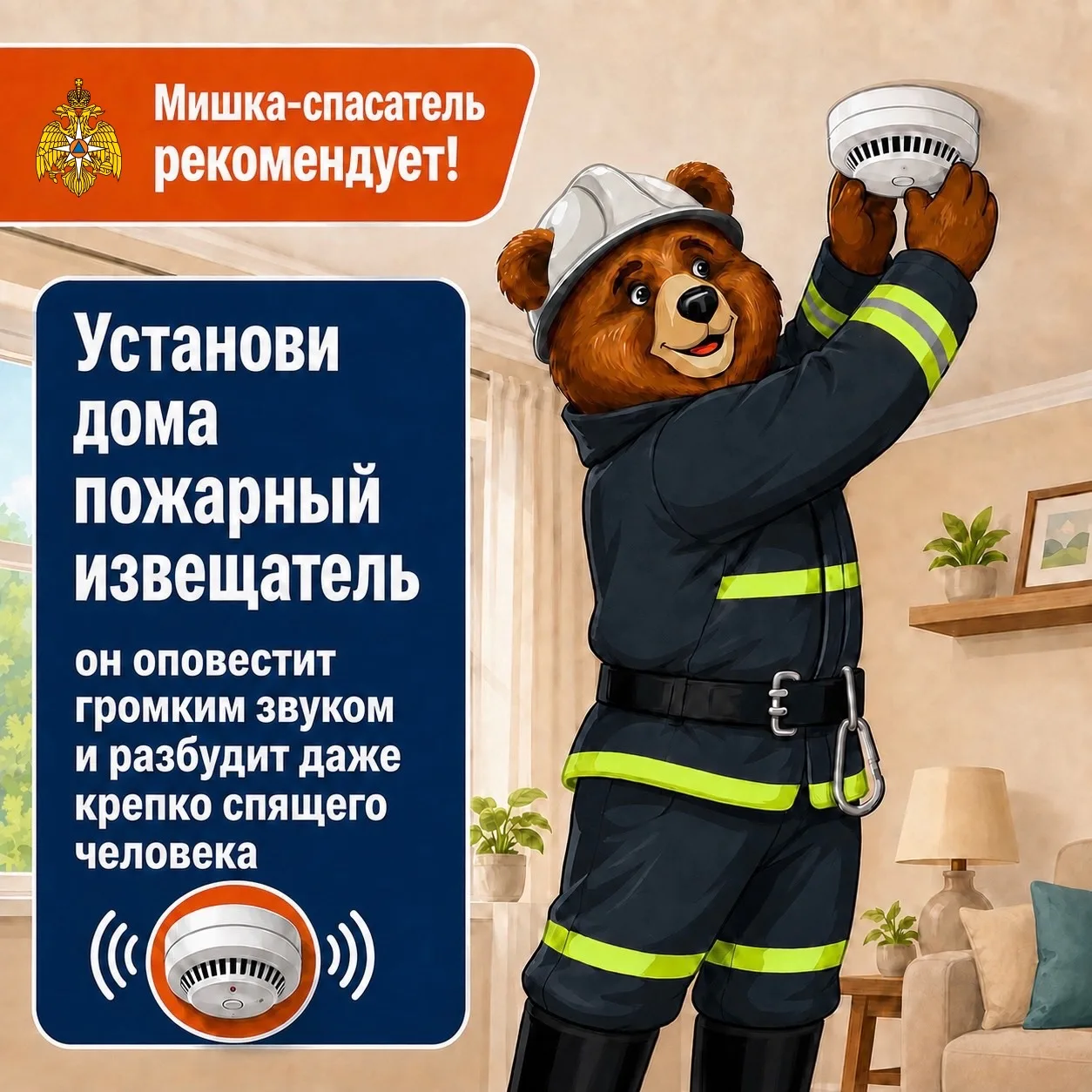 Мишка-спасатель о безопасности 🐻🚒