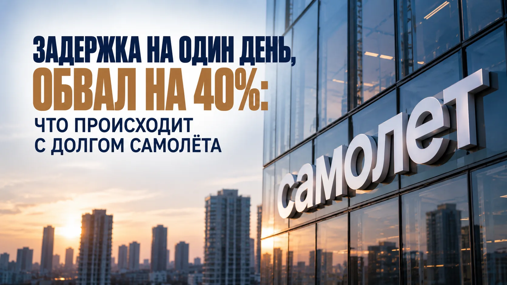 Задержка на один день, обвал на 40%: что происходит с долгом «Самолёта»