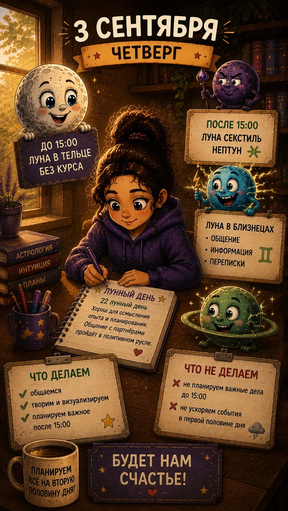 📜 ПРОГНОЗ ДНЯ | 3 СЕНТЯБРЯ — ЧЕТВЕРГ