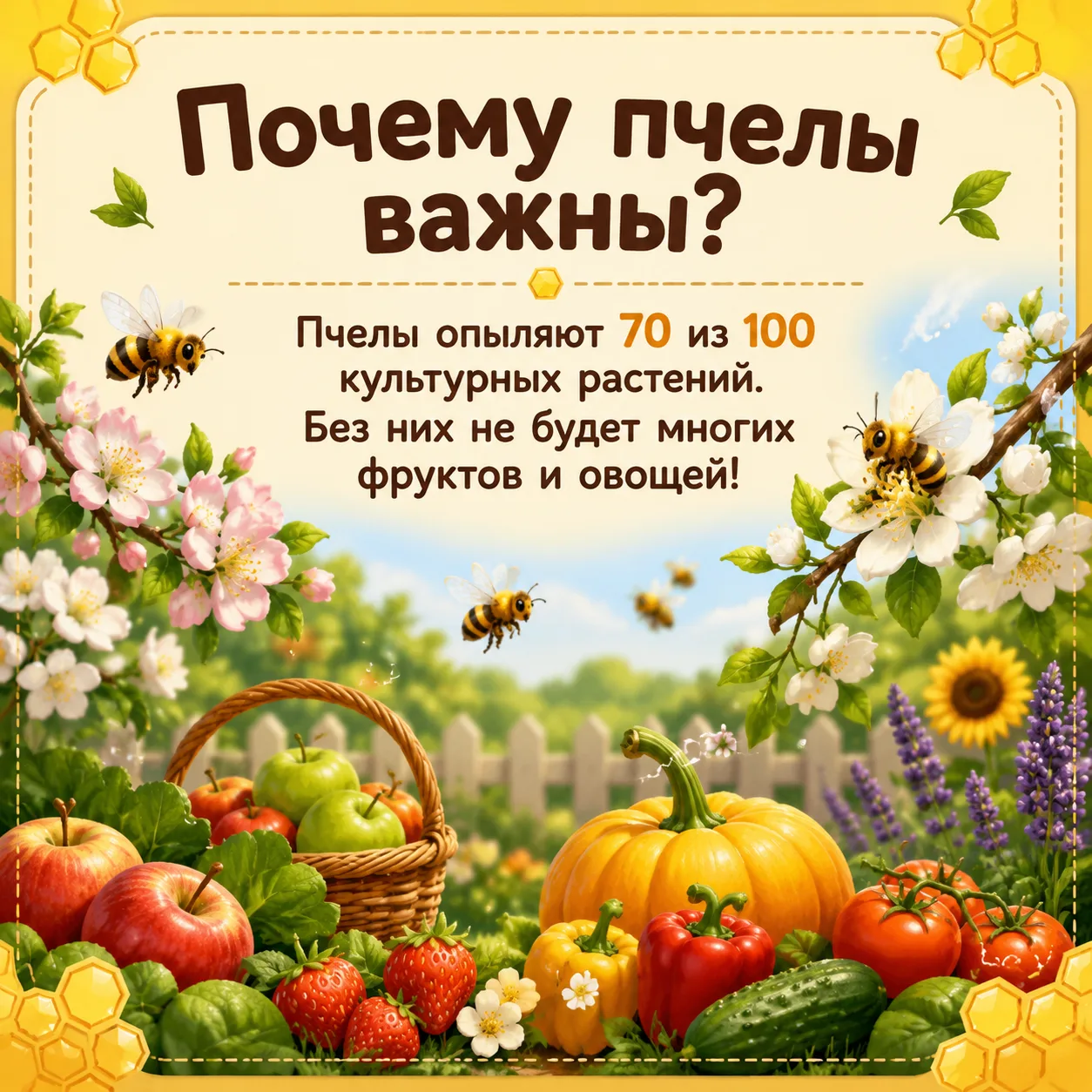 🐝 20 мая - всемирный день пчел!   Знаете ли вы, что без этих крошечных созданий наша планета может и