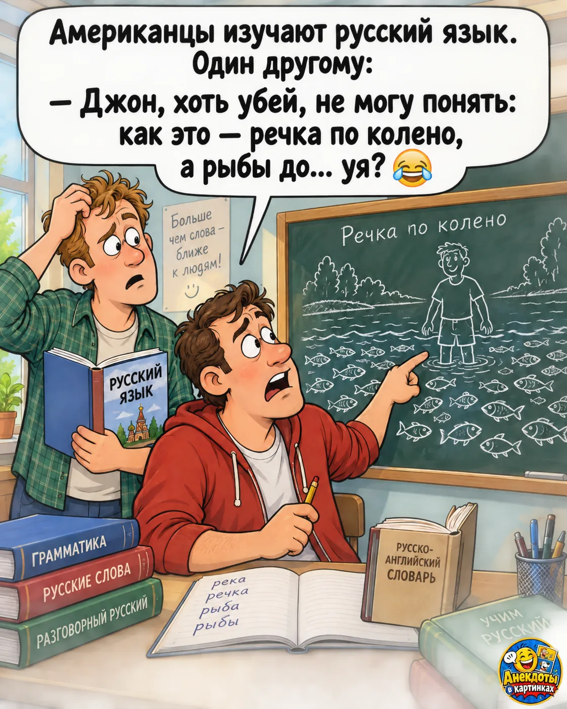 Американцы изучают русский язык. Один другому: