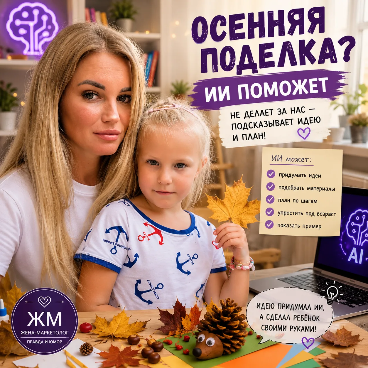 🍂 МАМ, НА ЗАВТРА НУЖНА ОСЕННЯЯ ПОДЕЛКА!