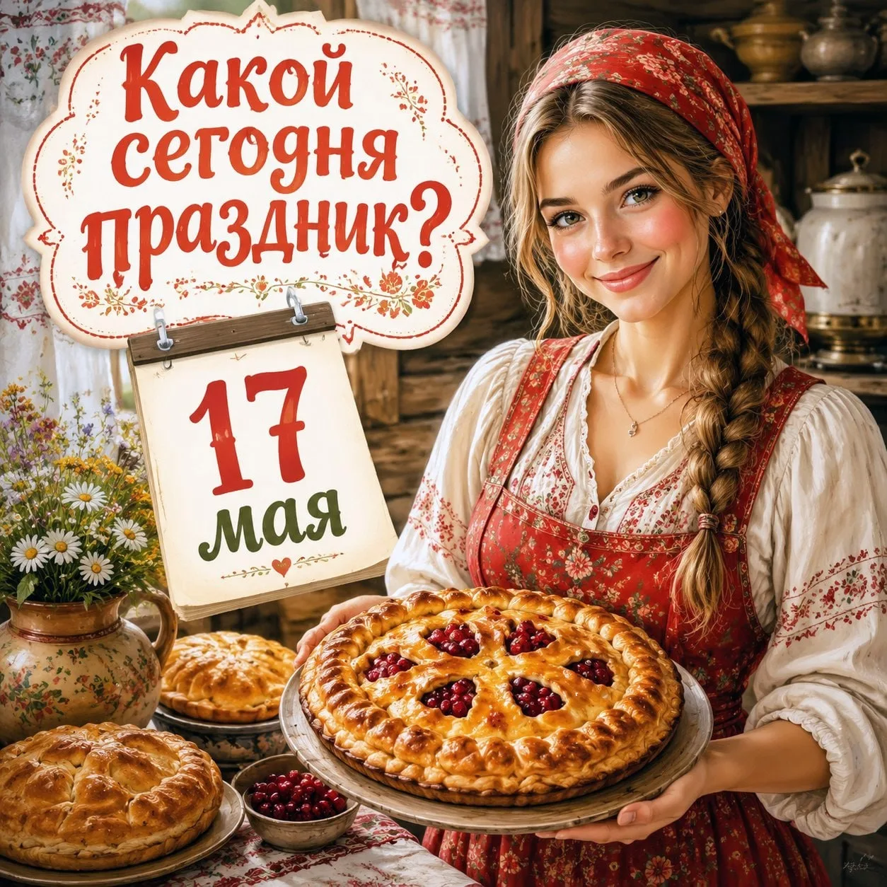🗓 Сегодня 17 мая – отмечается 17 праздников.  ✅ Дeнь poждeния Интepнeтa  ✅ Всемирный день выпечки ✅ 