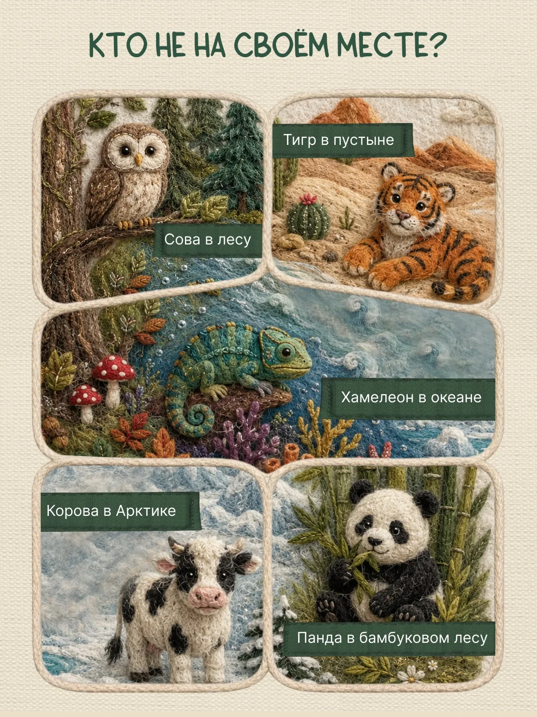 Игра на внимательность для наших маленьких исследователей! 🐾🌿