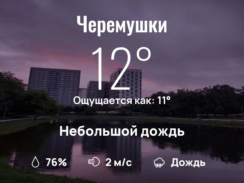 Что с погодой в Черёмушках?