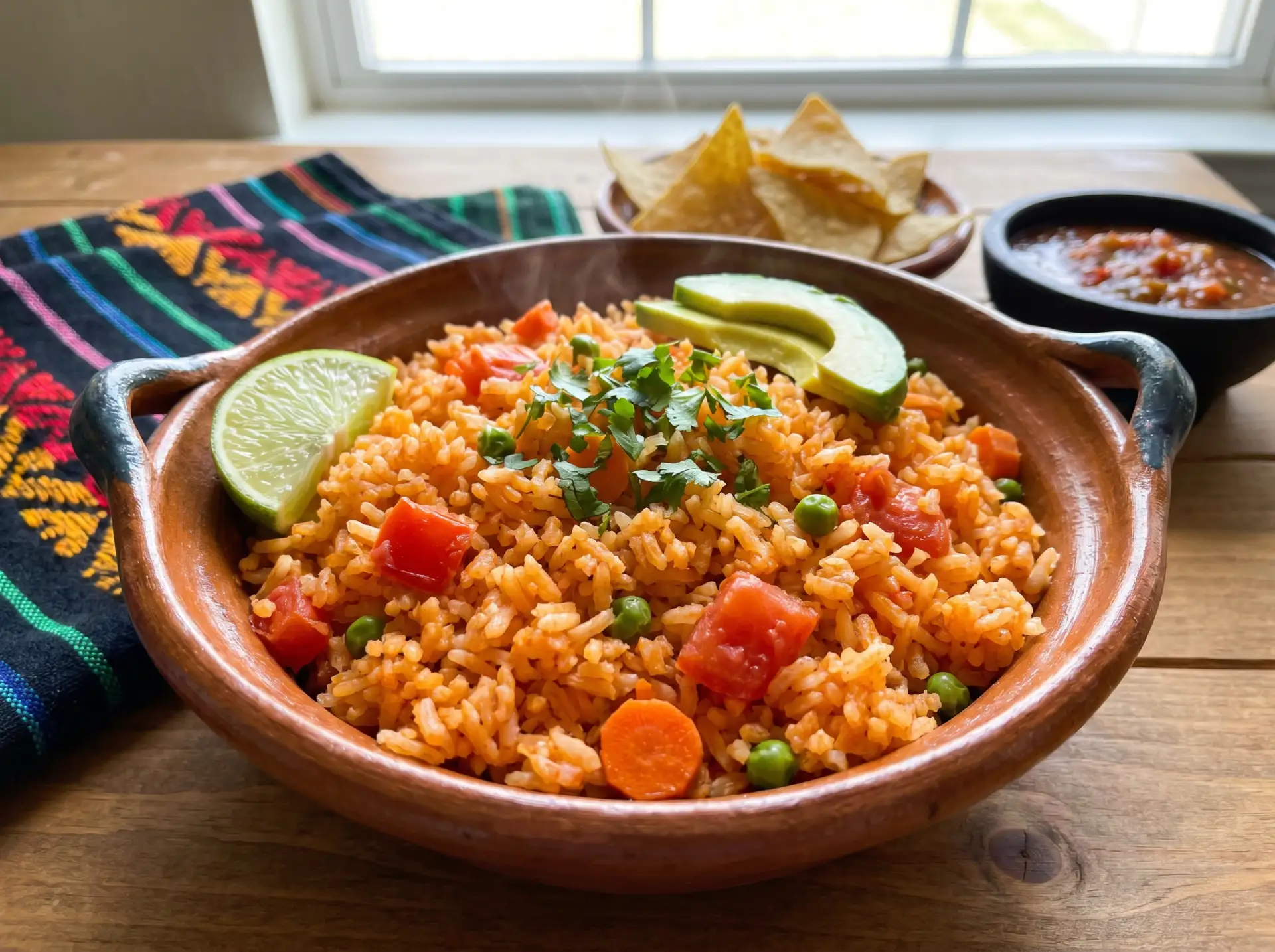 Мексиканский красный рис 🌶️🍚

Ингредиенты:  
- Рис 🍚 — 1 стакан;  
- Растительное масло 🧈 — 3 ст