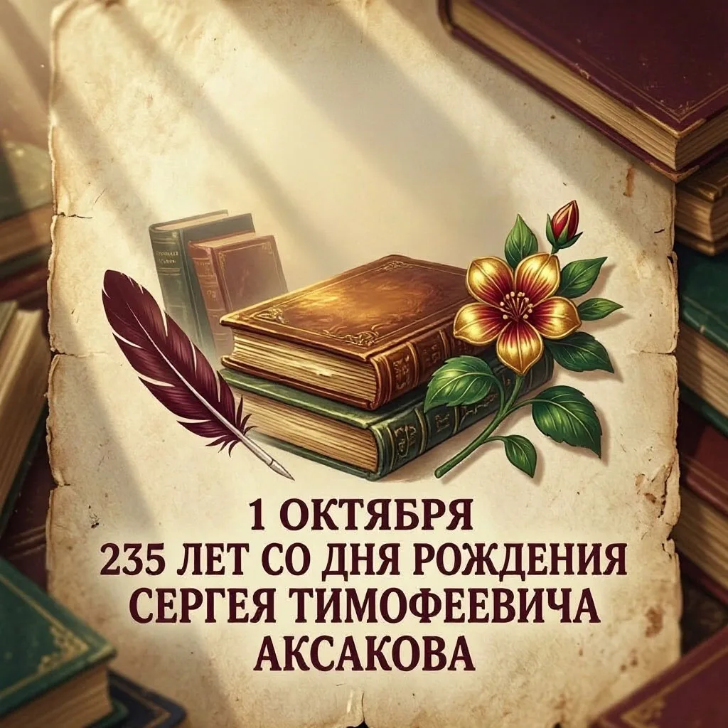 1 октября — 235 лет со дня рождения Сергея Тимофеевича Аксакова (1791–1859)