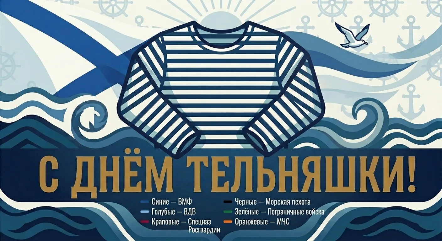 🌊 19 августа — День рождения русской тельняшки!
