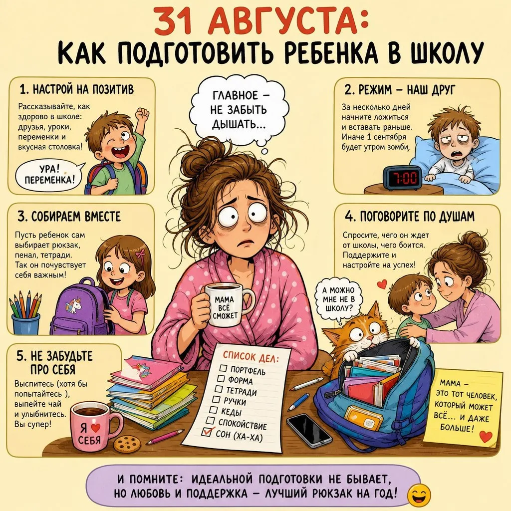Обратный отсчет: как подготовить ребенка к 1 сентября без стресса, слез и простуд