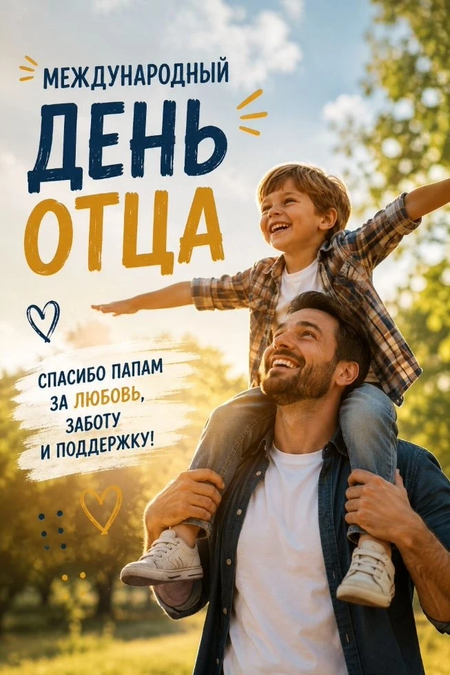 ✴️МЕЖДУНАРОДНЫЙ ДЕНЬ ОТЦА✴️

Сегодня праздник самых сильных,
Надёжных, добрых и родных.
Тех, кто под