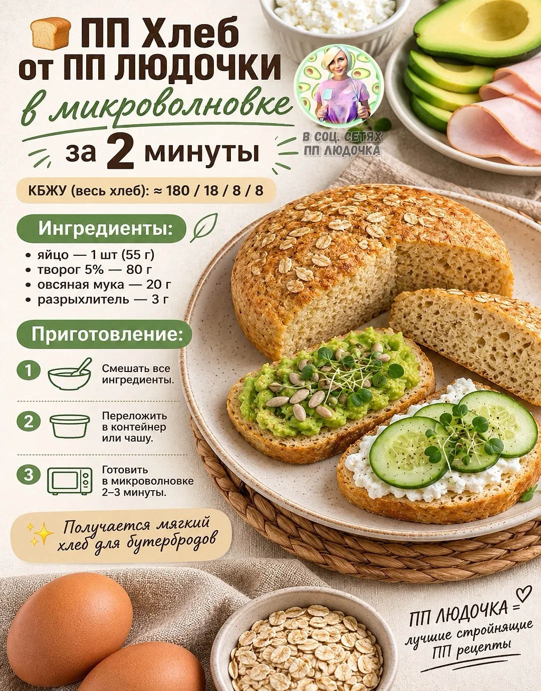 🍞 ПОДБОРКА СТРОЙНЯЩЕГО ХЛЕБА ЗА 2 МИНУТЫ В МИКРОВОЛНОВКЕ 🍞