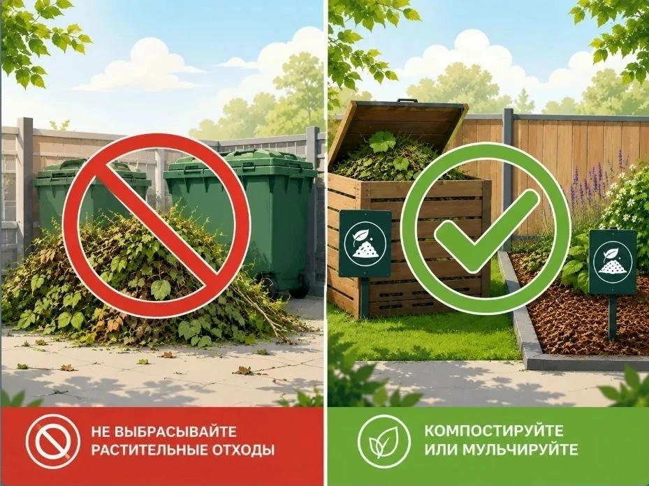 О размещении растительных отходов на контейнерных площадках