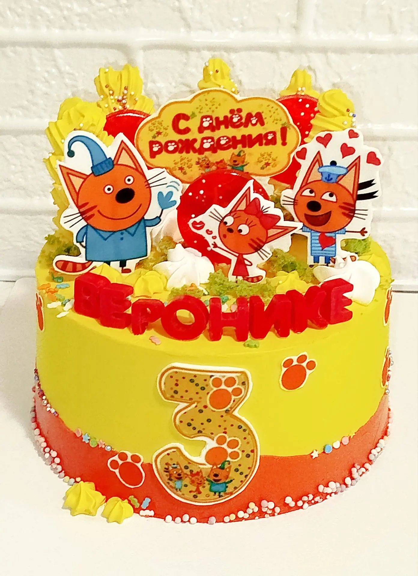 Яркий тортик на тему "Три кота"🤗 для  ярких впечатлений 🥳