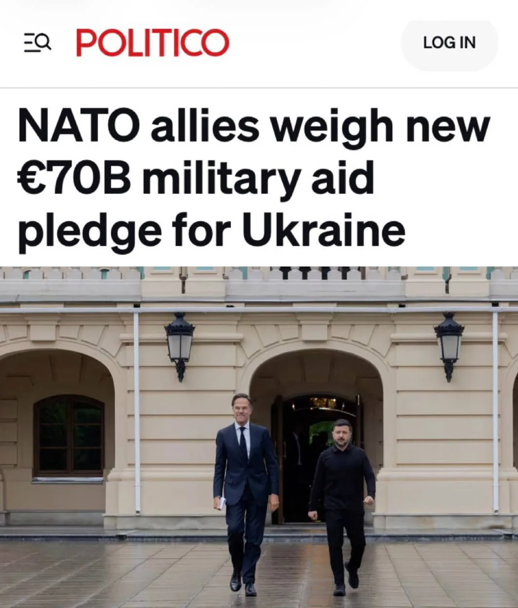 Страны НАТО могут выделить Украине военной помощи еще на 70 млрд евро
 
При этом 30 млрд из этой сум