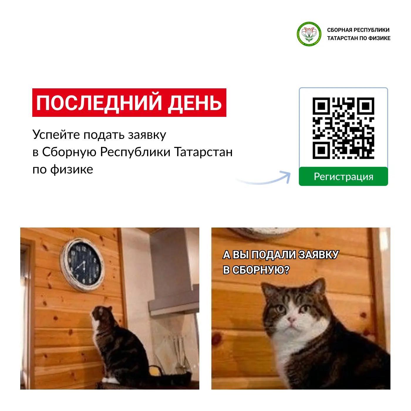 ⏰ Сегодня — последний день, чтобы подать заявку в команду!