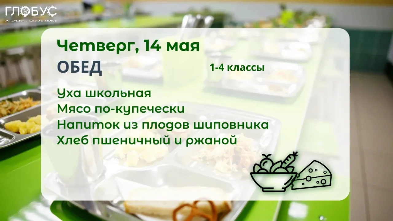 #МенюДня  🥗Школьное меню для 1-4 классов