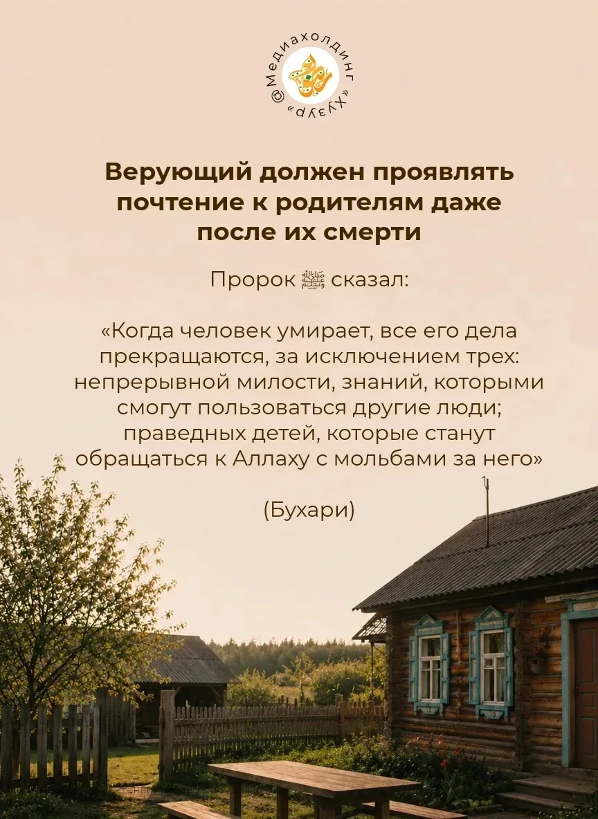 Родители — одна из дверей к довольству Аллаха ✨  Пророк Мухаммад ﷺ сказал: «Рай находится под ногами