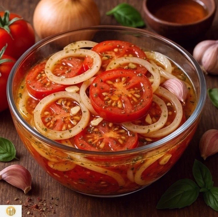 Очeнь вкуснaя зaкускa из помидоров и лукa 🍅