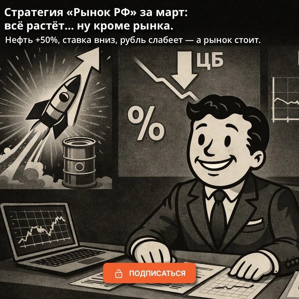 Стратегия «Рынок РФ» за март: всё растёт… ну кроме рынка.