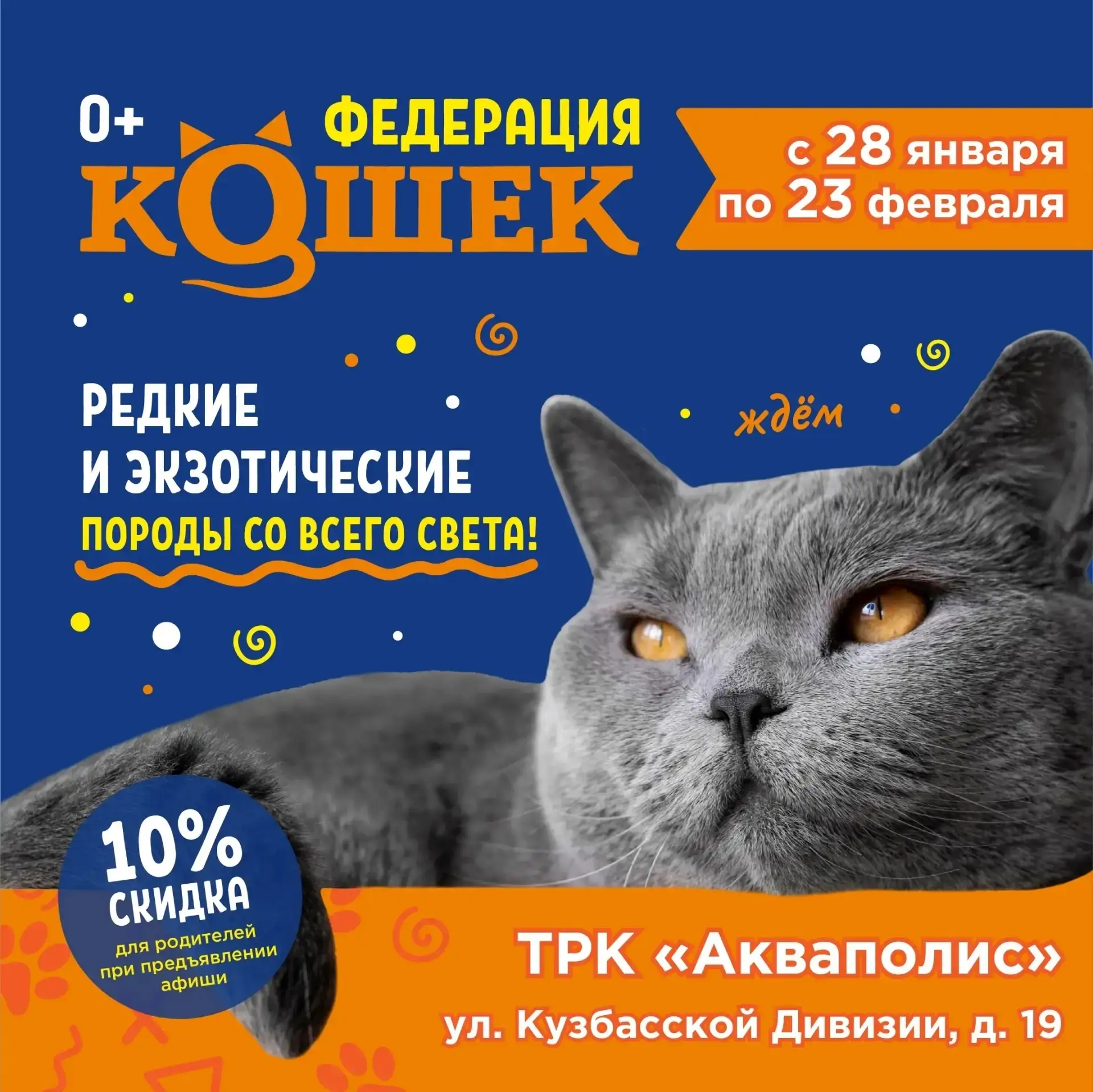 Приглашаем родителей и детей на выставку милейших кошек.🐱🐱🐱