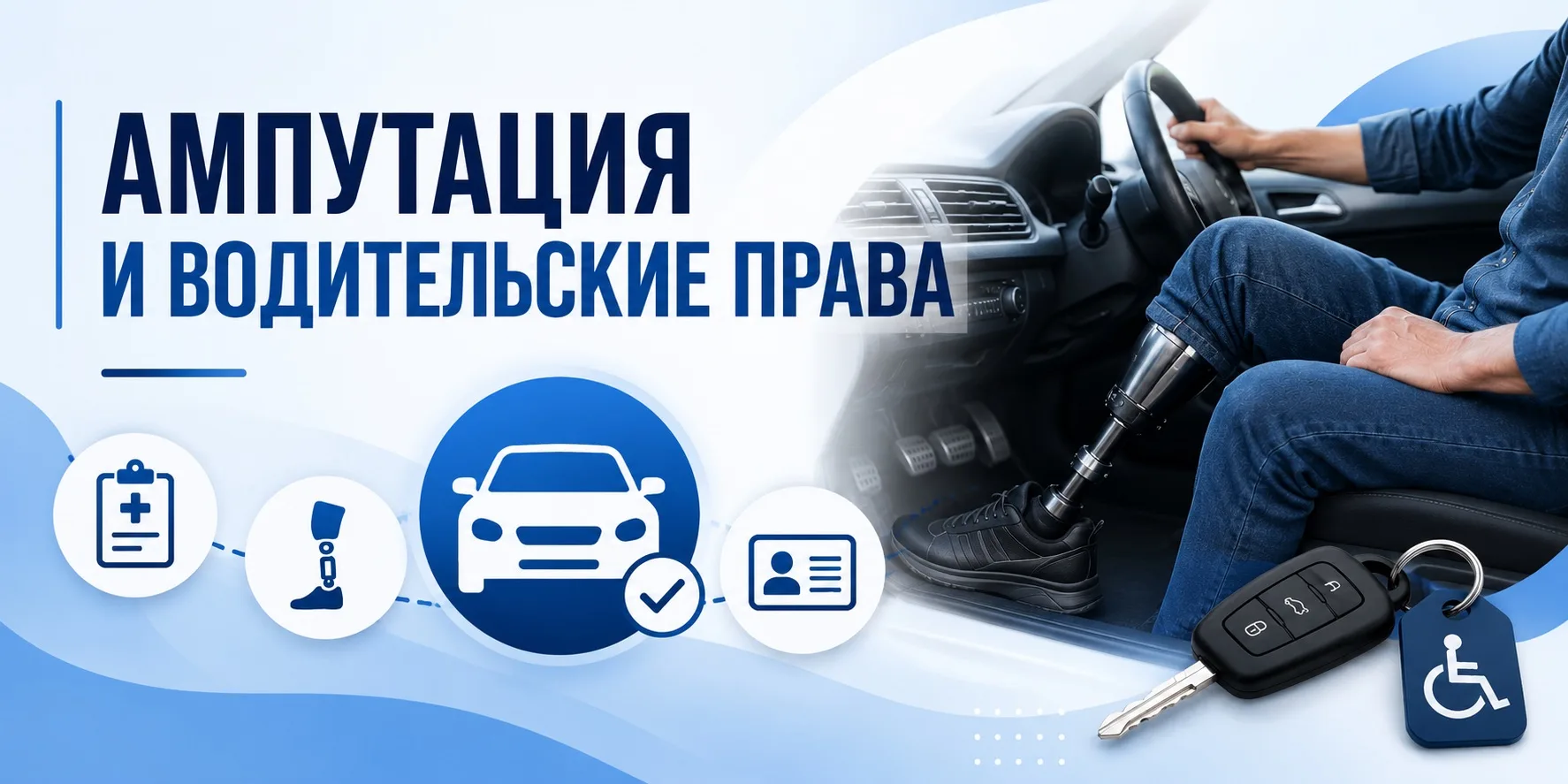 🚗 Ампутация и водительские права: нужно ли их менять?

Да, нужно. После ампутации конечности водите