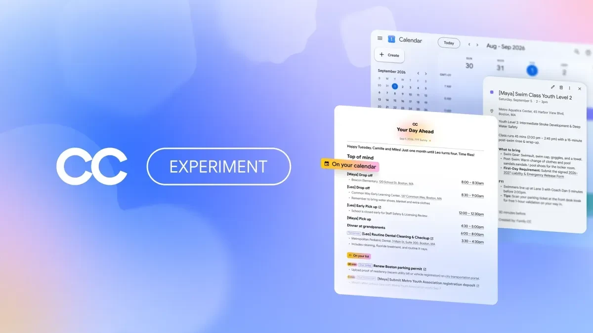 Google тестирует CC — ИИ-агента для управления семейными делами