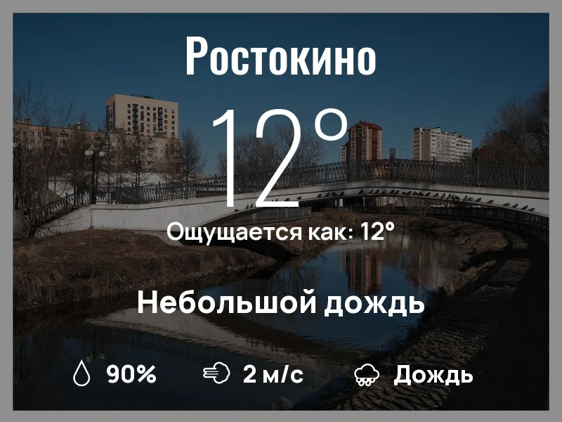 Что с погодой в Ростокино?