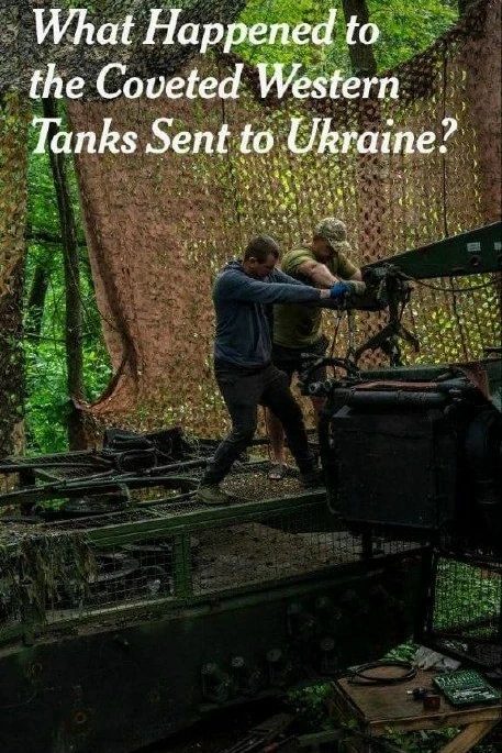 Западные танки за $10 млн простаивают в украинских лесах из-за дешёвых дронов. Бронетех...