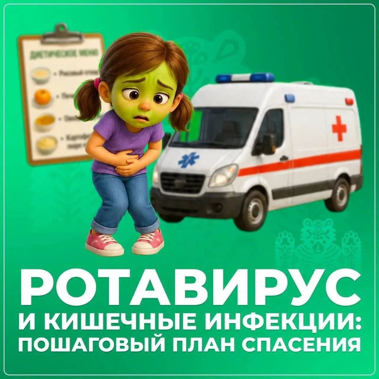 🤒Что делать при ротавирусе и кишечной инфекции?