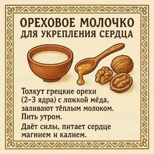 💚Ореховое молочко для укрепления сердца!

Дает силы, питает сердце магнием и калием!