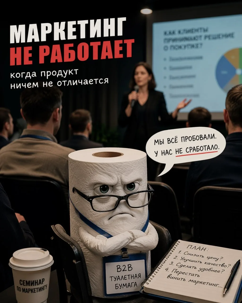 Бывал я давече на семинаре по маркетингу.