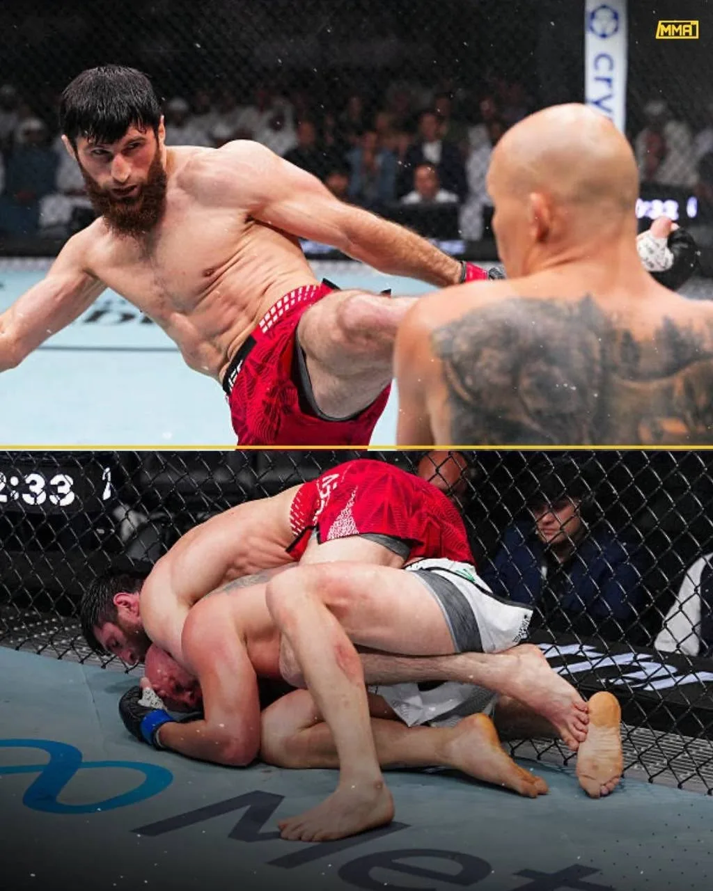 Экс-чемпион UFC Магомед Анкалаев победил Богдана Гуськова из Узбекистана в главном бою ...